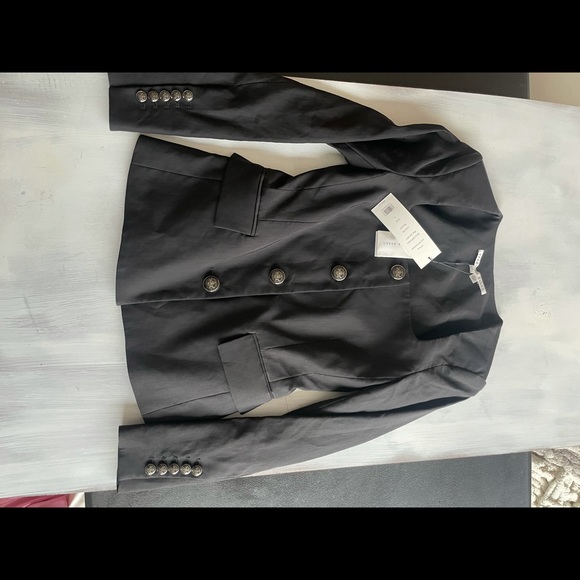 Veronica Beard Ria Collarless Jacket Black Blazer - Picture 8 of 9